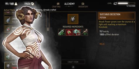 witcher 3 succubus decoction.